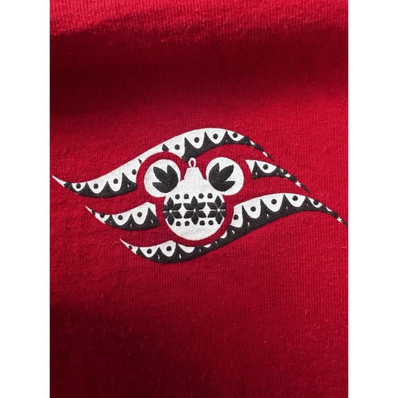 Disney Cruise Line Spirit Jersey Holiday Ship Fair Isle Christmas Read Adult L - Picture 11 of 14